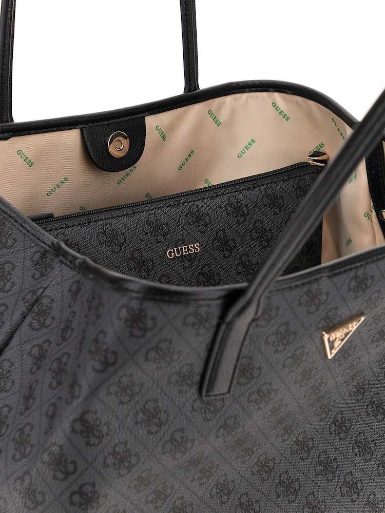 Preto/Cinza - Guess Victoria grande 2 em 1 bolsa Tote - Imagem 3 de 3