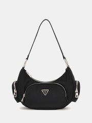 Guess Gemma Nylon Shoulder Black Bag - Image 1 of 4