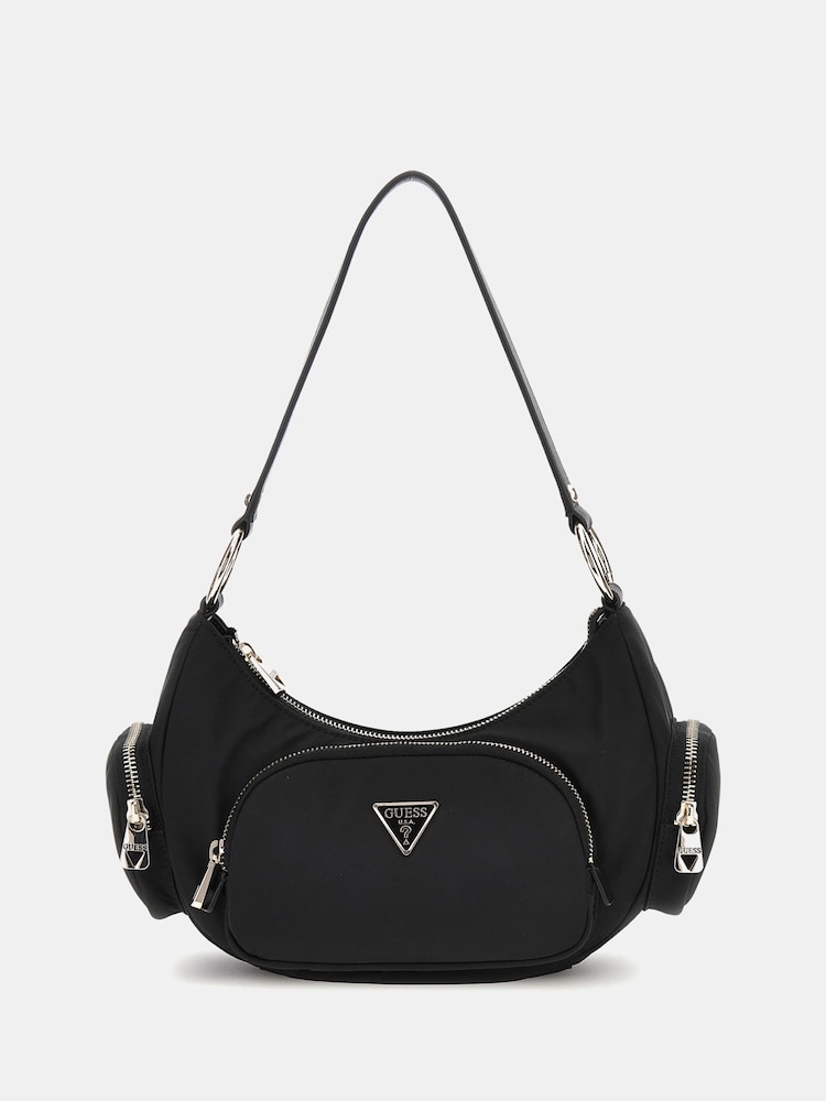 Guess Gemma Nylon Shoulder Black Bag - Image 1 of 4