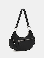 Guess Gemma Nylon Shoulder Black Bag - Image 2 of 4