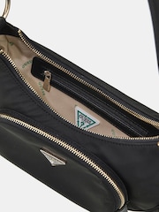 Guess Gemma Nylon Shoulder Black Bag - Image 3 of 4