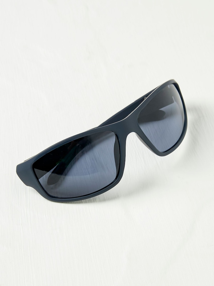 FatFace Navy Blue Wade Wrap Sunglasses - Image 1 of 2 FatFace Navy Blue Wade Wrap Sunglasses - Image 1 of 2