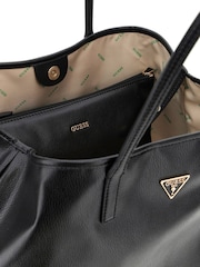 Preto - Guess Victoria grande 2 em 1 bolsa Tote - Imagem 3 de 4