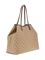 Castanho castanho - Guess Victoria grande 2 em 1 bolsa Tote - Imagem 2 de 3