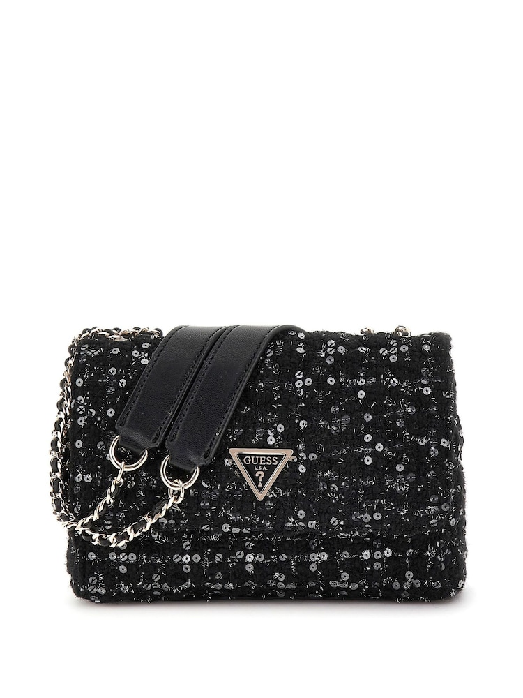 Guess Giully Convertible Tweed Crossbody Bag - Image 1 of 3