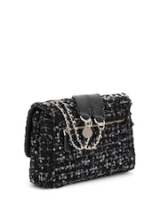 Guess Giully Convertible Tweed Crossbody Bag - Image 2 of 3