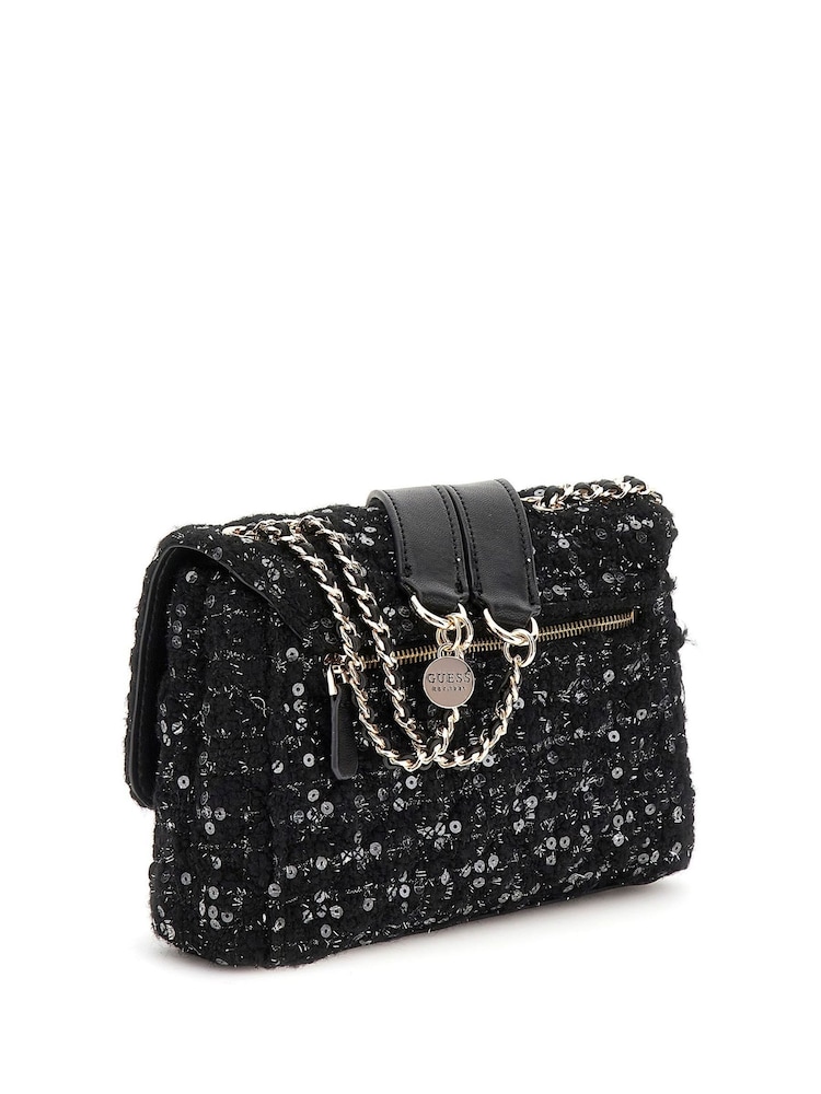 Guess Giully Convertible Tweed Crossbody Bag - Image 2 of 3