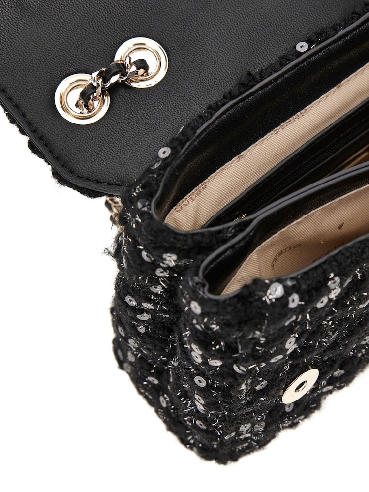 Guess Giully Convertible Tweed Crossbody Bag - Image 3 of 3