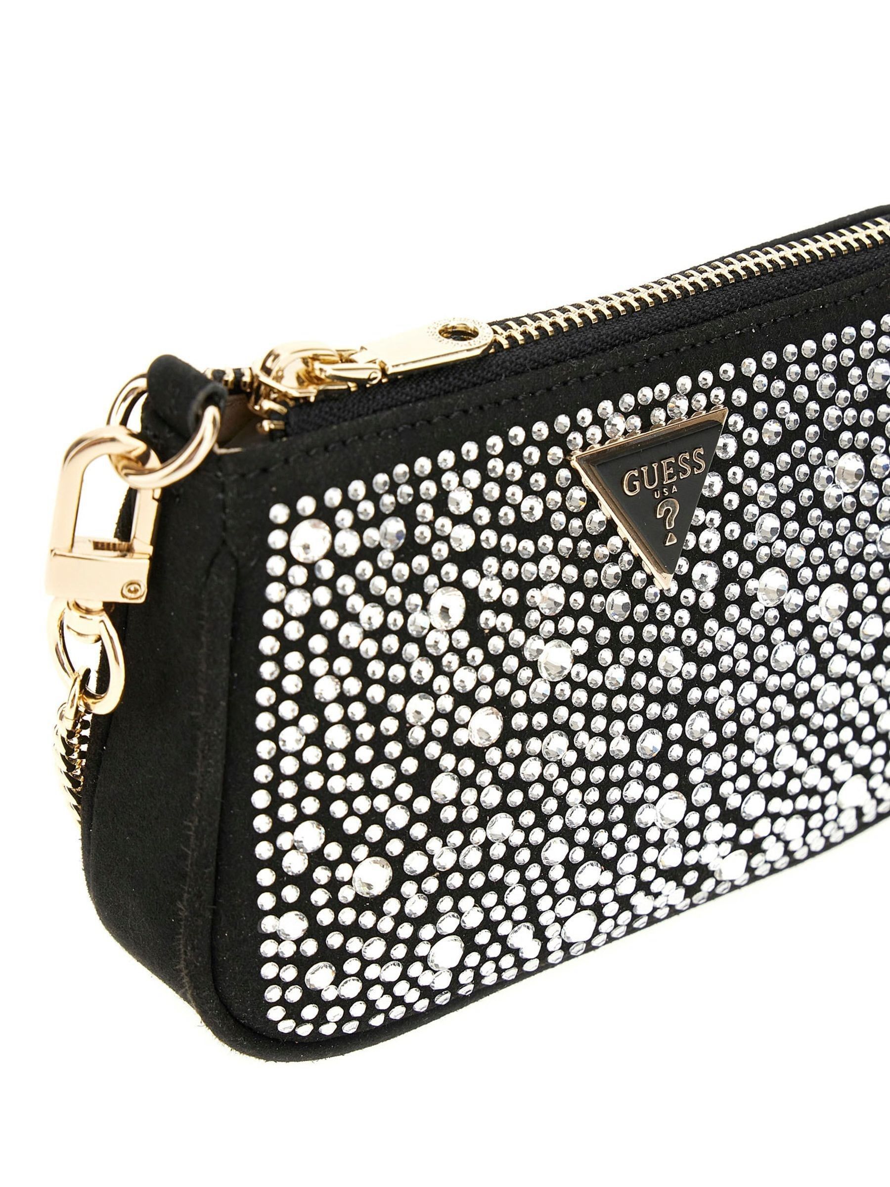 キラキラ【Guess Diamente】 スモールチェーン財布 Next:日本 ブラック - Guess Diamente スモールチェーン財布