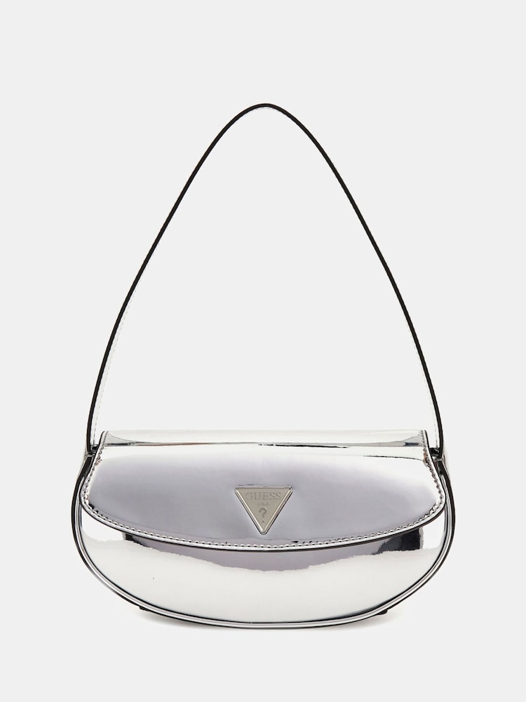 Guess Silver Arnela Flap Shoulder Bag - Image 1 of 3