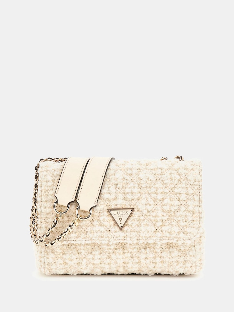 Guess Giully Convertible Tweed Crossbody Bag - Image 1 of 5