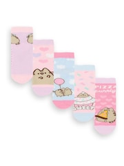 Vanilla Underground Pink Girls Pusheen Socks 5 Pack - Image 1 of 5