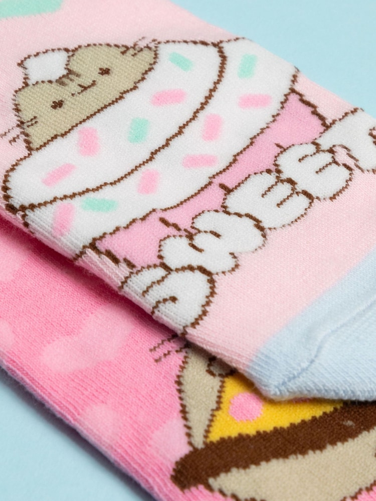 Vanilla Underground Pink Girls Pusheen Socks 5 Pack - Image 5 of 5