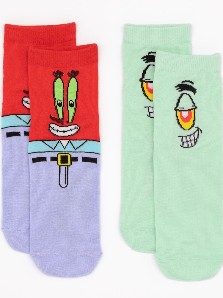 Vanilla Underground Brown Kids Spongebob Squarepants Socks 5 Pack - Image 5 of 5