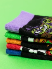 Vanilla Underground Black Boys Teenage Mutant Ninja Turtles Socks 5 Pack - Image 4 of 6
