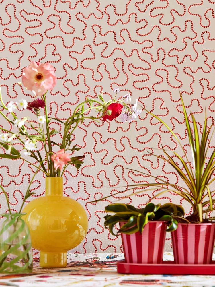 Harlequin Wiggle CarnelianRose Quartz Sophie Robinson 10M Wallpaper - Image 2 of 3 Harlequin Wiggle CarnelianRose Quartz Sophie Robinson 10M Wallpaper - Image 2 of 3