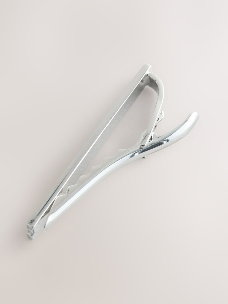 Silver Tone Stepped Tie Clip - Image 2 of 3
