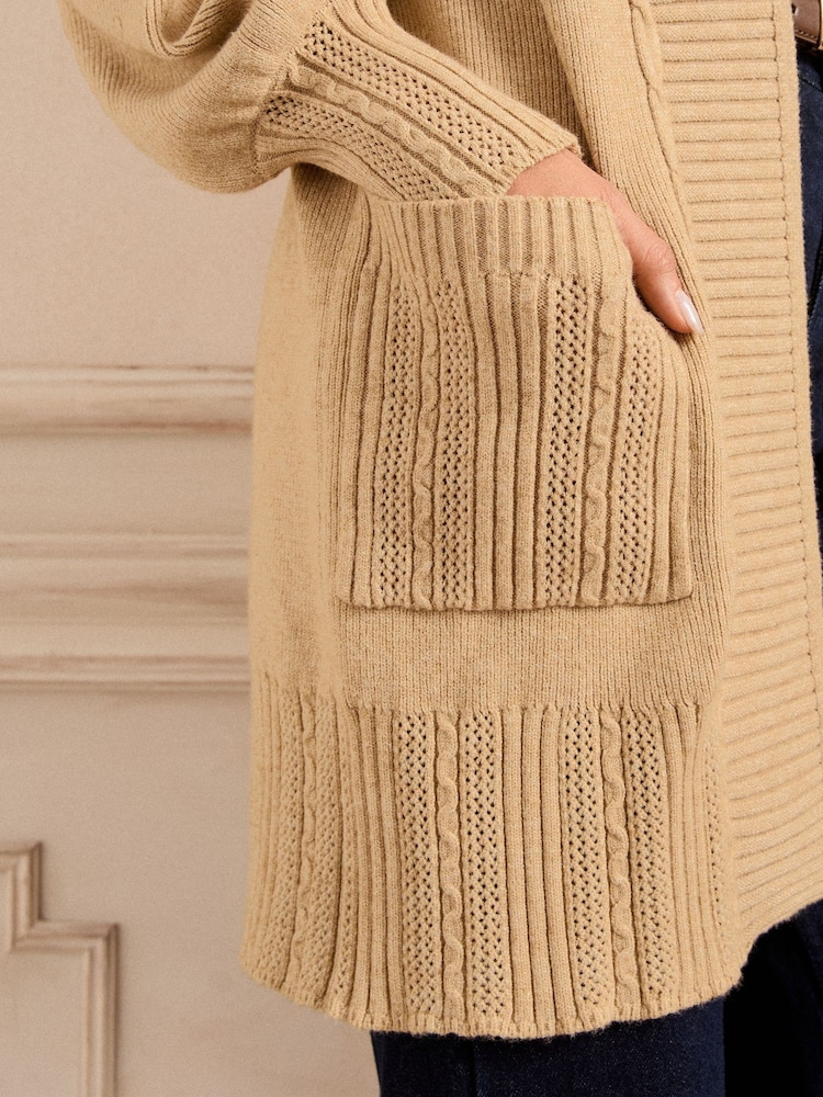 Love & Roses Beige Cardigan - Image 2 of 4