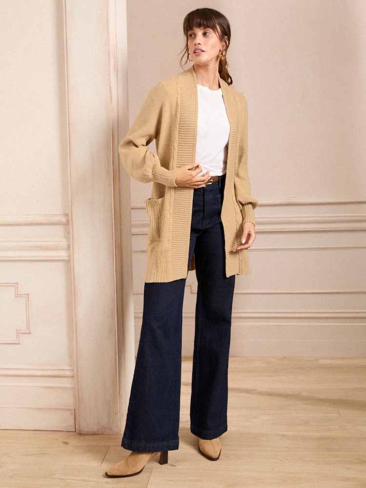 Love & Roses Beige Cardigan - Image 3 of 4