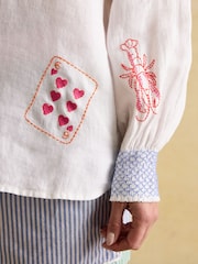 Joules Orla Embroidered Linen Shirt - Imagen 10 de 16