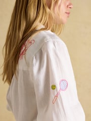 Joules Orla Embroidered Linen Shirt - Imagen 11 de 16
