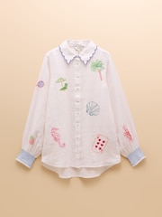 Joules Orla Embroidered Linen Shirt - Imagen 16 de 16