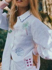 Joules Orla Embroidered Linen Shirt - Imagen 3 de 16