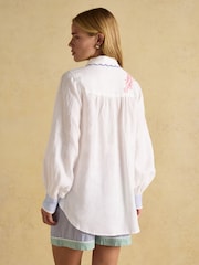 Joules Orla Embroidered Linen Shirt - Imagen 5 de 16