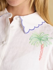 Joules Orla Embroidered Linen Shirt - Imagen 6 de 16