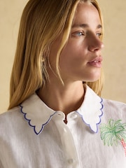 Joules Orla Embroidered Linen Shirt - Imagen 9 de 16
