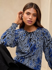 Lipsy Long Sleeve Shirred Cuff Top - Imagen 3 de 4
