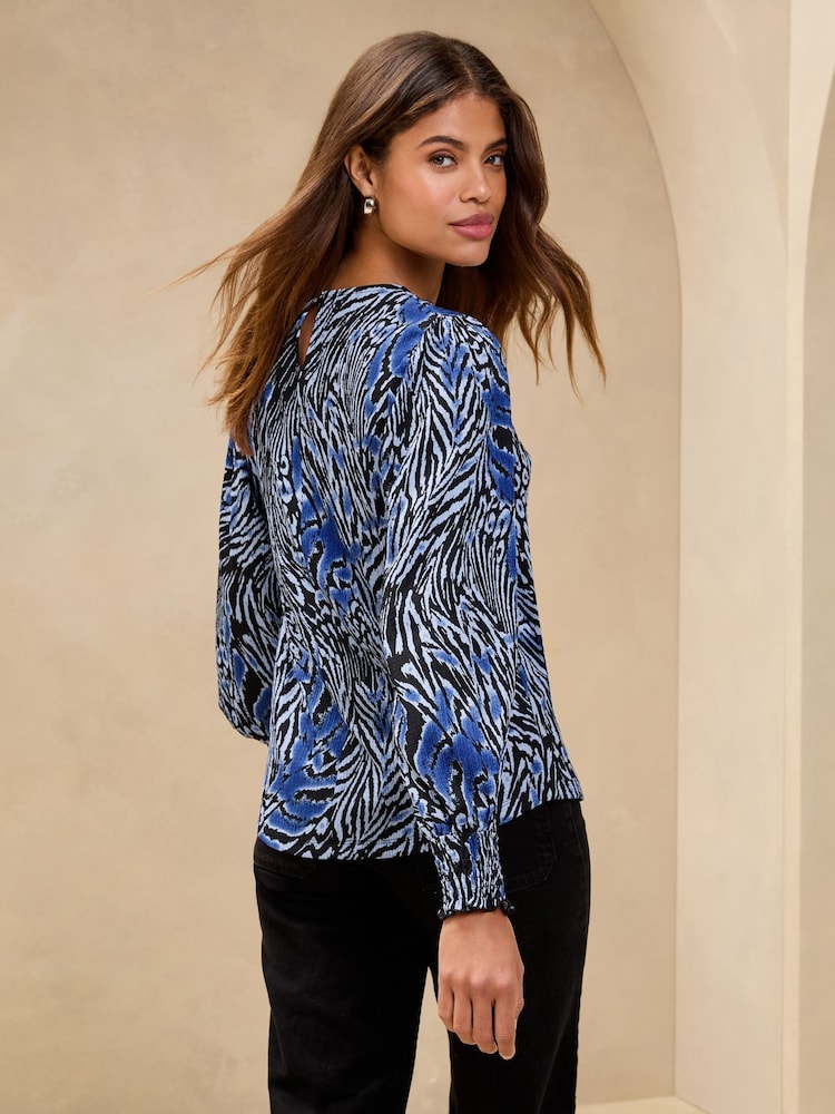 Lipsy Long Sleeve Shirred Cuff Top - Imagen 4 de 4