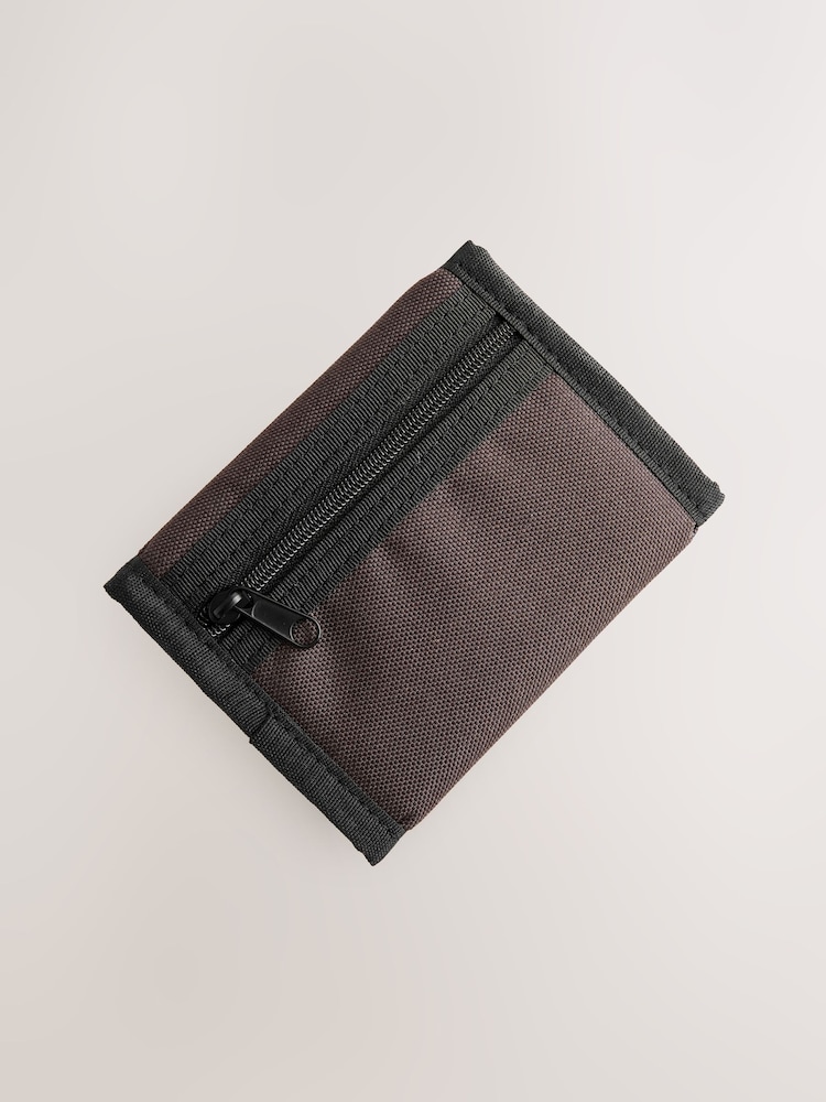 Brun - Porte-monnaie décontracté en toile - Image 2 de 5