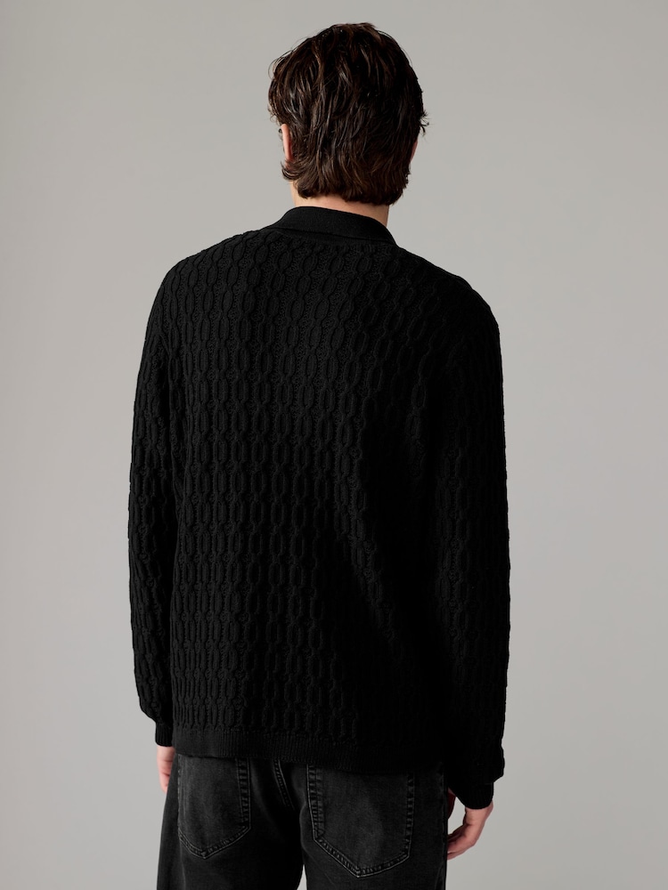 Only & Sons Black Polo Neck Knitted Jumper - Image 2 of 6 Only & Sons Black Polo Neck Knitted Jumper - Image 2 of 6