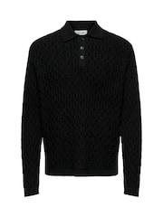 Only & Sons Black Polo Neck Knitted Jumper - Image 5 of 6