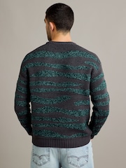 Only & Sons Grey Boucle Textured Crew Knit Jumper - Image 2 of 6