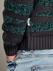 Only & Sons Grey Boucle Textured Crew Knit Jumper - Image 4 of 6