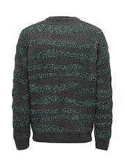 Only & Sons Grey Boucle Textured Crew Knit Jumper - Image 6 of 6