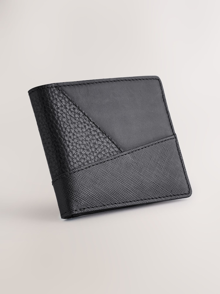 Black Geometric Segment Wallet - Image 1 of 3