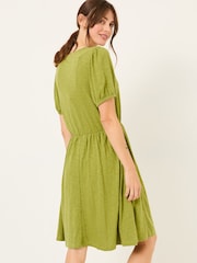 Olive Green Nell Jersey Dress - Image 2 of 9