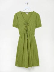 Olive Green Nell Jersey Dress - Image 9 of 9