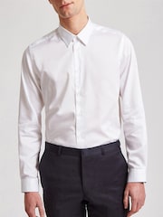 Ted Baker Tailoring 100% Cotton Regular Holme Strech White Shirt - Image 1 of 4