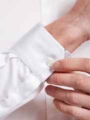 Ted Baker Tailoring 100% Cotton Regular Holme Strech White Shirt - Image 4 of 4