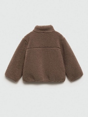Mango Brown Brown Shearling Zipped Fleece Jacket - Image 2 of 3