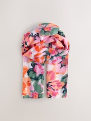 Bright Floral Lightweight Scarf - Image 4 of 6