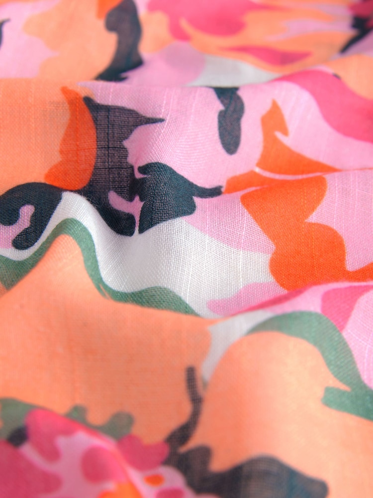 Bright Floral Lightweight Scarf - Image 6 of 6