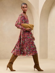 Lipsy V-Neck Batwing Sleeve Midi Dress - Imagen 3 de 4