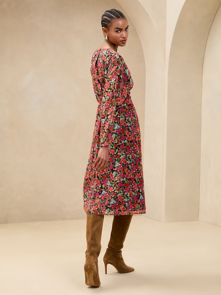 Lipsy V-Neck Batwing Sleeve Midi Dress - Imagen 4 de 4