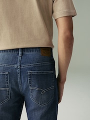 Mid Blue Slim Fit Lightweight Stretch Denim Jeans - Image 6 of 12