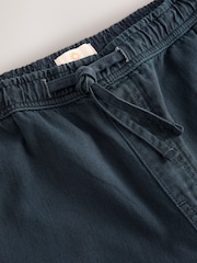 Azul escuro - Waist Calça Linen Denim jeans com elástico - Imagem 10 de 12
